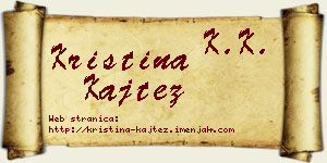 Kristina Kajtez vizit kartica